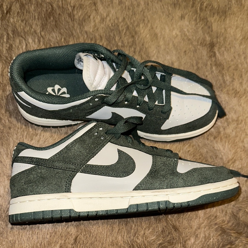 Nike Green and White Athletic Shoes